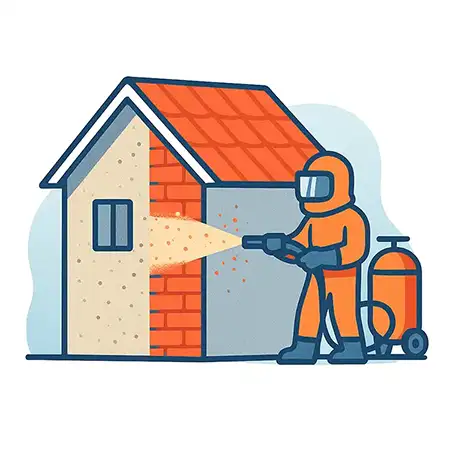 zandstralen van gevels